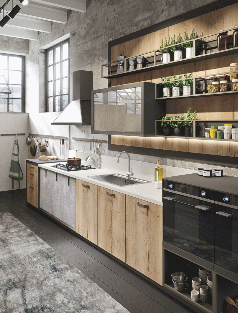 cuisine equipee loft renovation paris2