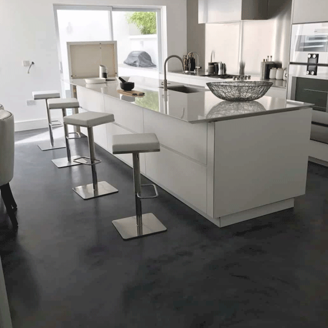 cuisine sol beton cire revetement sol travaux paris