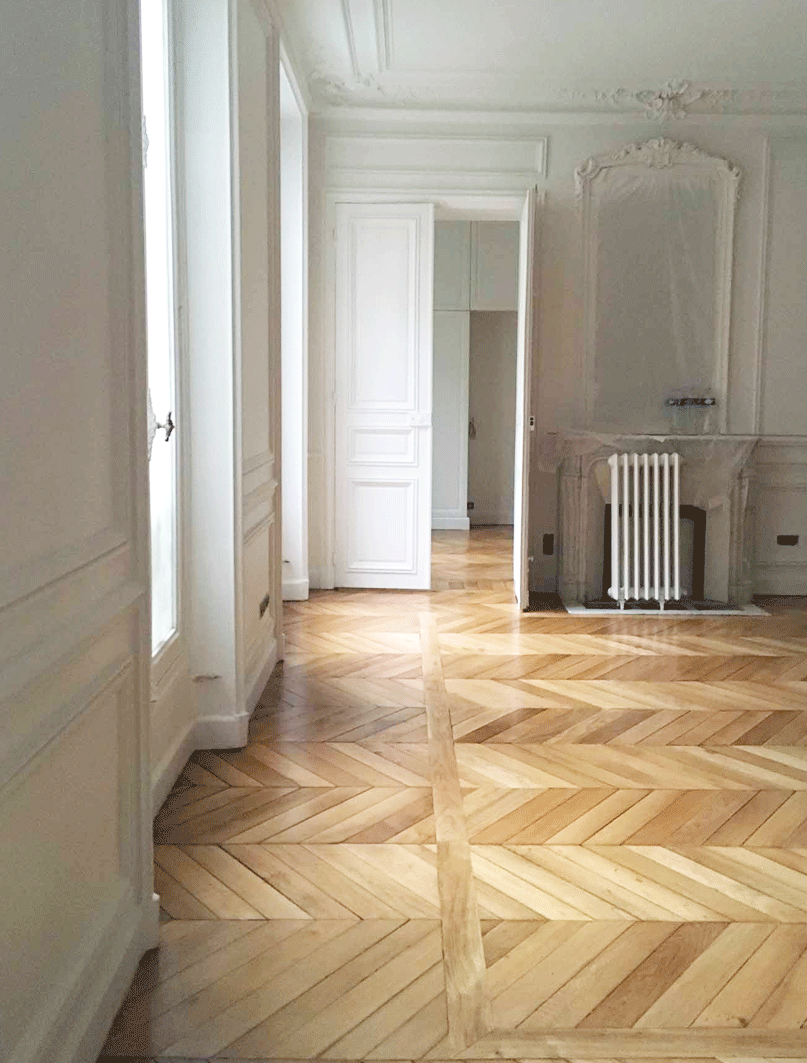 sol travaux renovation appartemetn haussmanien paris 5